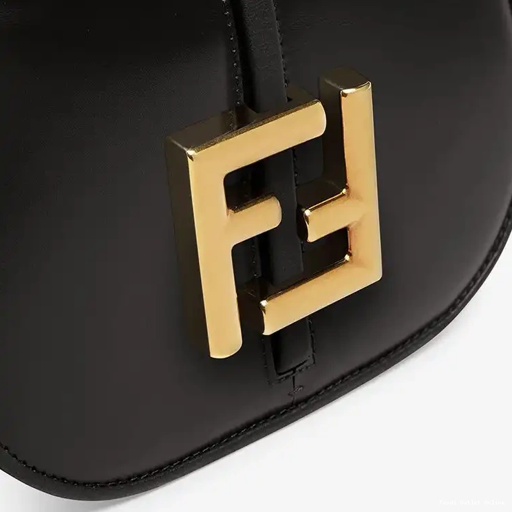 Affordable Mini Black C'mon Bag Calf In Fendi Leather 0613